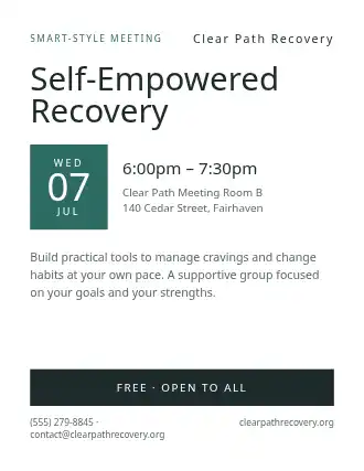 Self-Empowered Recovery — Addiction Recovery flyer template