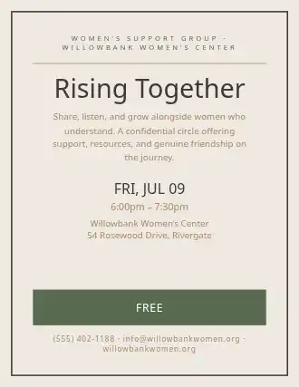 Rising Together — Addiction Recovery flyer template
