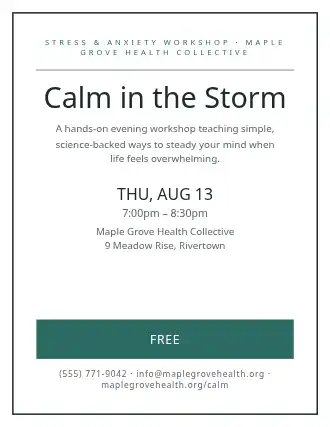 Calm in the Storm — Mental Health template