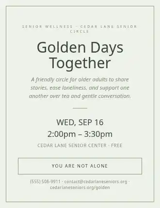 Golden Days Together — Mental Health flyer template