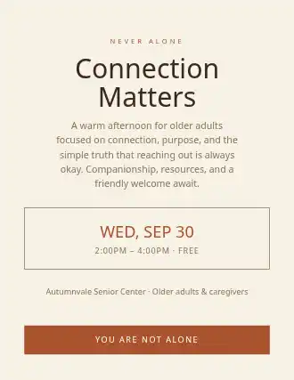 Connection Matters — Suicide Prevention flyer template