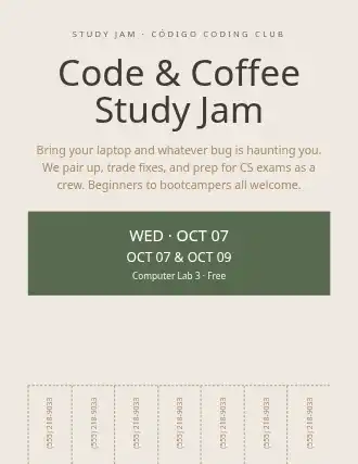 Code & Coffee Study Jam — Study Groups template