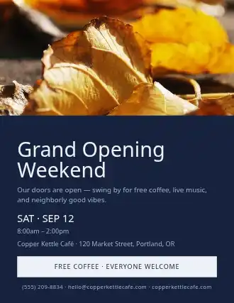 Grand Opening Weekend — Business Promo flyer template