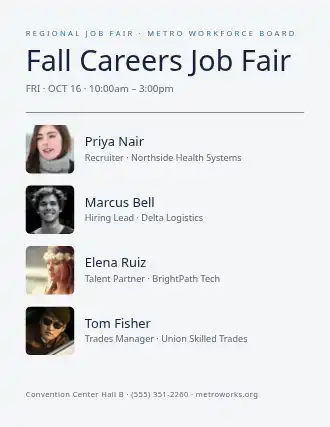 Fall Careers Job Fair — Job Fairs flyer template