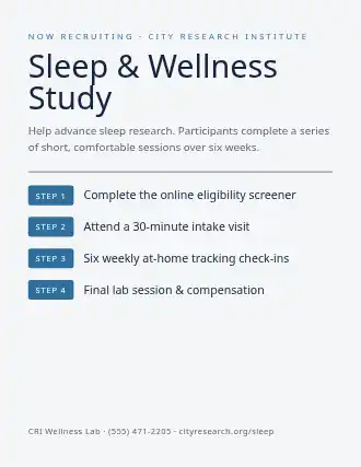 Sleep & Wellness Study — Studies flyer template