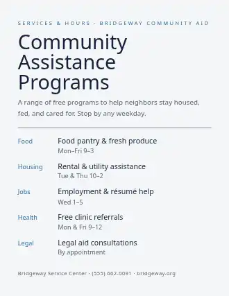 Community Assistance Programs — Social Services template