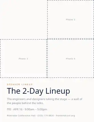 The 2-Day Lineup — Speakers flyer template
