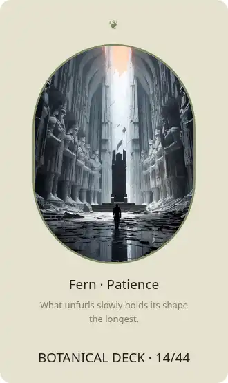 Fern · Patience — Tarot & Oracle — Tarot & Oracle template