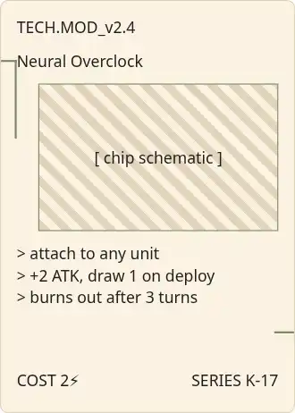 Neural Overclock — Sci-fi TCG — Sci-fi TCG template