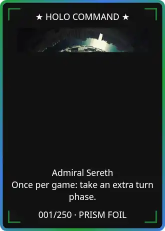 Admiral Sereth — Sci-fi TCG — Sci-fi TCG template