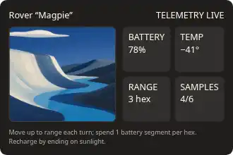Rover “Magpie” — Space Exploration — Space Exploration gamecard template