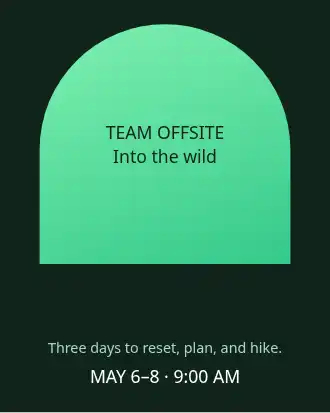 Event — arch — Event template