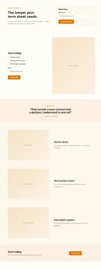 Harbor Law Group — Homepages html5 homepage template