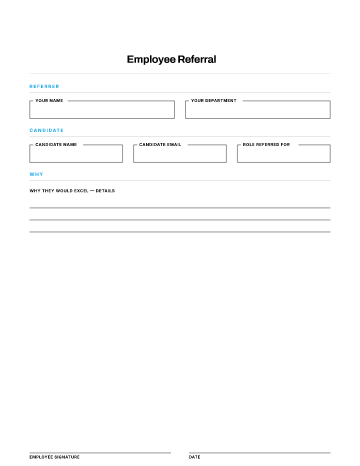 Employee Referral — Hiring & Referrals template