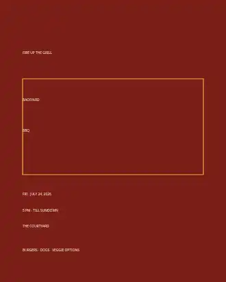 BBQ Cookout — Office & Community Socials template