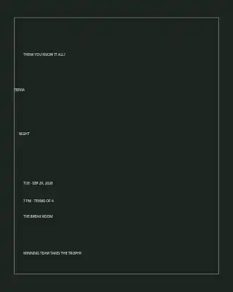 Trivia Night — Office & Community Socials invite-events template