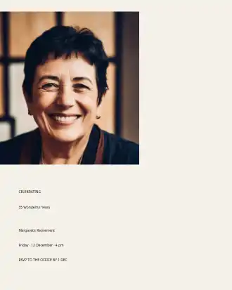 Retirement — Parties & Celebrations template