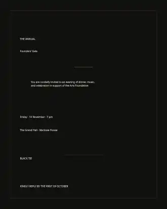 Black-Tie Gala — Galas & Fundraisers template