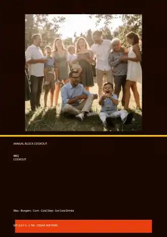 BBQ Cookout — Office & Community Socials invite-events template