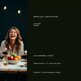 Craft Beer Tasting — Office & Community Socials invite-events template