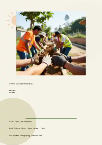 Farmers Market — Office & Community Socials invite-events template