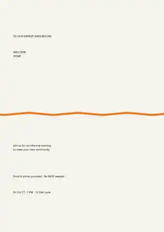 Welcome Newcomers Night — Office & Community Socials invite-events template