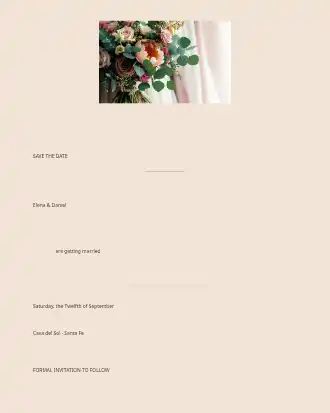 Boho Terracotta Wedding — Save the Date — Parties & Celebrations invite-events template