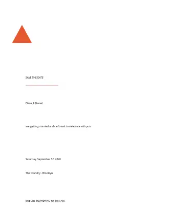 Geometric Modern Wedding — Save the Date — Parties & Celebrations invite-events template