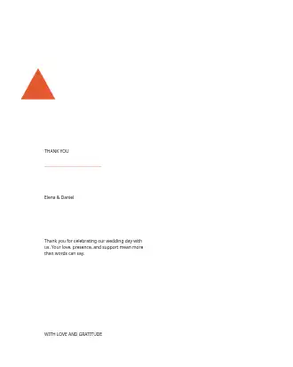 Geometric Modern Wedding — Thank You Card — Parties & Celebrations invite-events template