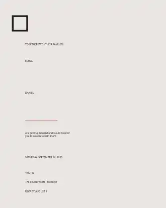 Industrial Chic Wedding — Parties & Celebrations invite-events template