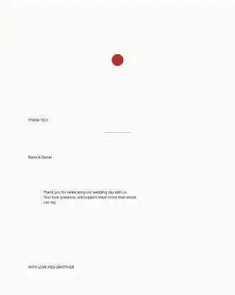Japanese Minimal Wedding — Thank You Card — Parties & Celebrations invite-events template