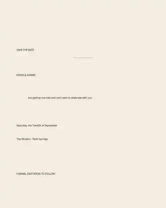 Mid-Century Modern Wedding — Save the Date — Parties & Celebrations invite-events template