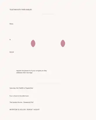 Watercolor Floral Wreath Wedding — Parties & Celebrations invite-events template