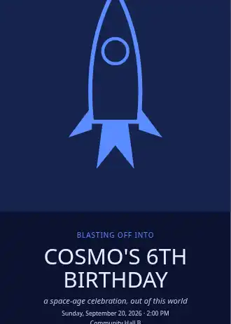 COSMO'S 6TH BIRTHDAY — Birthday template