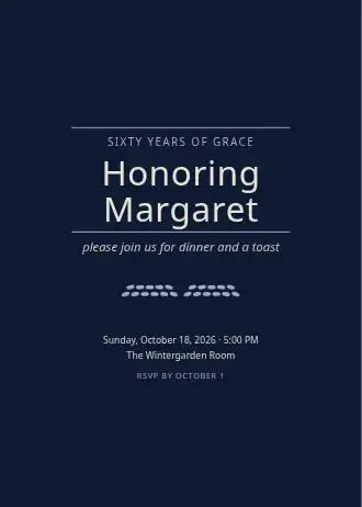 Honoring Margaret — Birthday invitation template