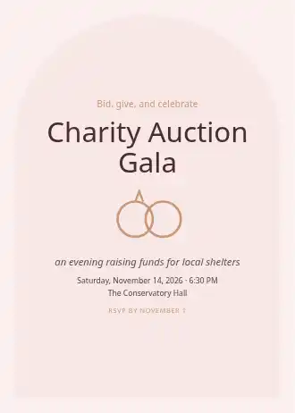 Charity Auction Gala — Corporate invitation template