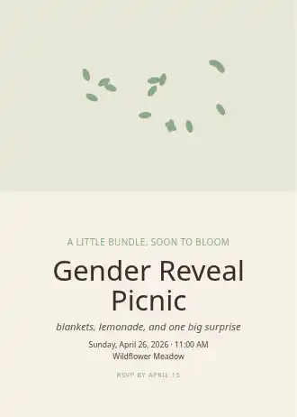 Gender Reveal Picnic — Baby & Family template