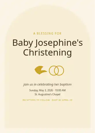 Baby Josephine's Christening — Baby & Family template