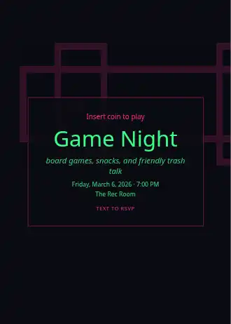 Game Night — Social template