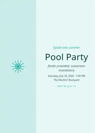 Pool Party — Social template