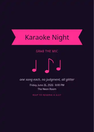 Karaoke Night — Social template