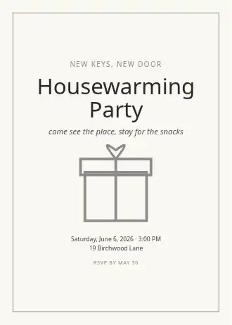 Housewarming Party — Social invitation template