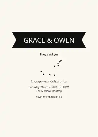 GRACE & OWEN — Wedding invitation template