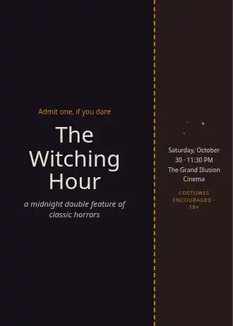 The Witching Hour — Holiday template