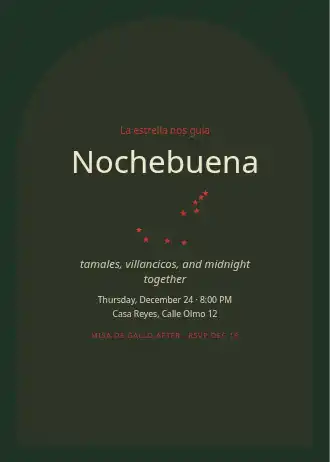 Nochebuena — Holiday invitation template