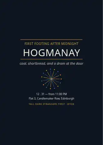 HOGMANAY — Holiday invitation template