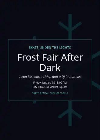 Frost Fair After Dark — Holiday invitation template