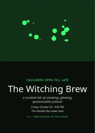 The Witching Brew — Holiday invitation template