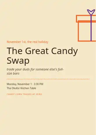 The Great Candy Swap — Holiday invitation template