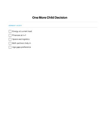 One More Child Decision — Family template